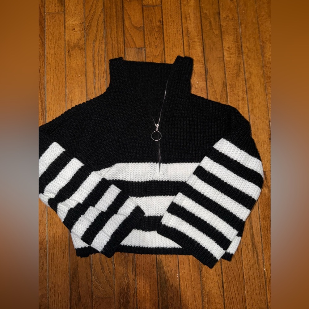SHEIN half zip sweater